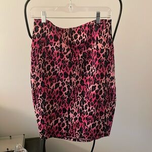 Torrid pink leopard print skirt